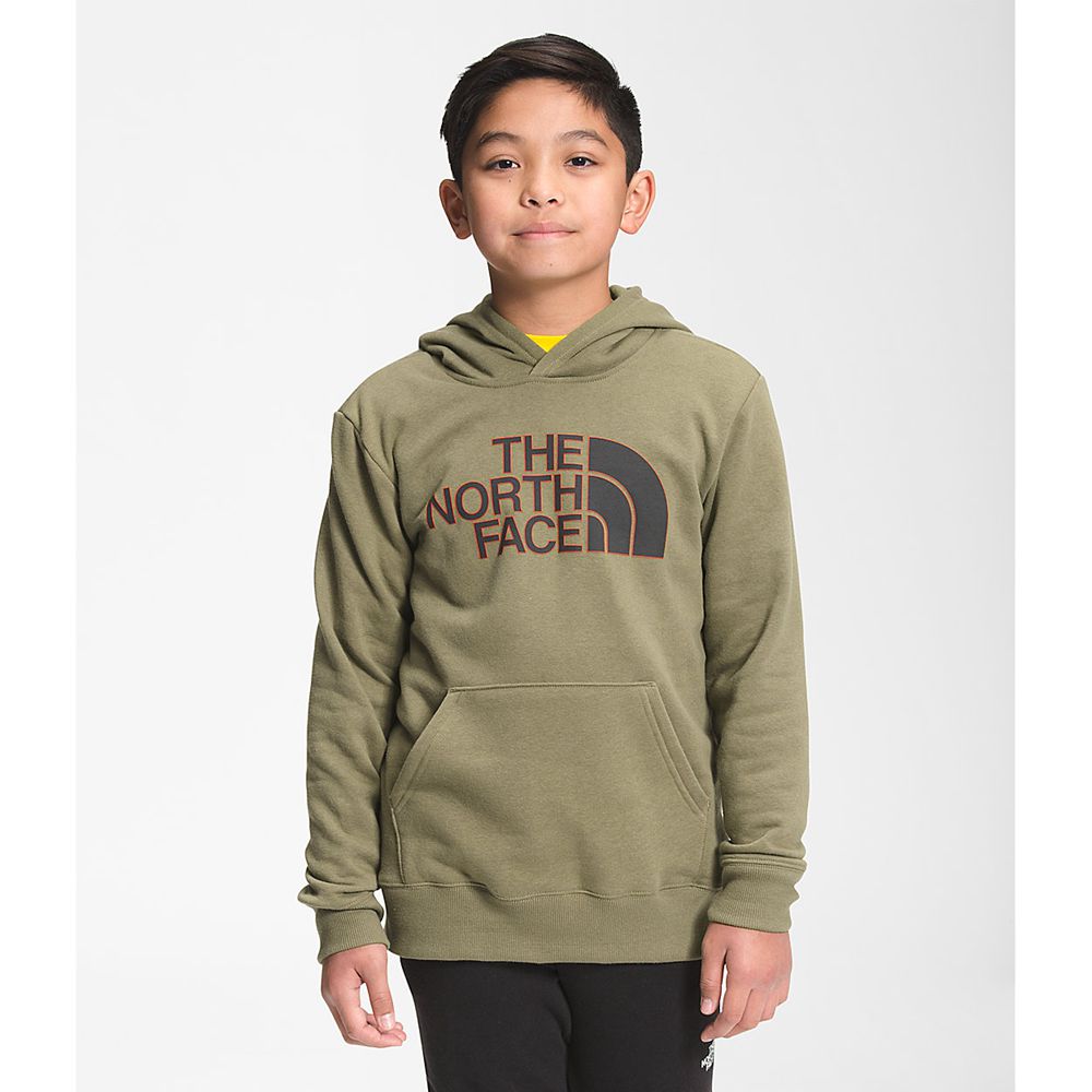 The North Face Hoodie Boys Australia - The North Face Camp Fleece Pullover Olive Green (RCK-648019)